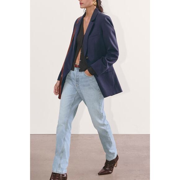 Everlane The ’90s Cheeky Jean Vintage Sunbleached Blue Straight Leg Size 32 NWT - Picture 5 of 13